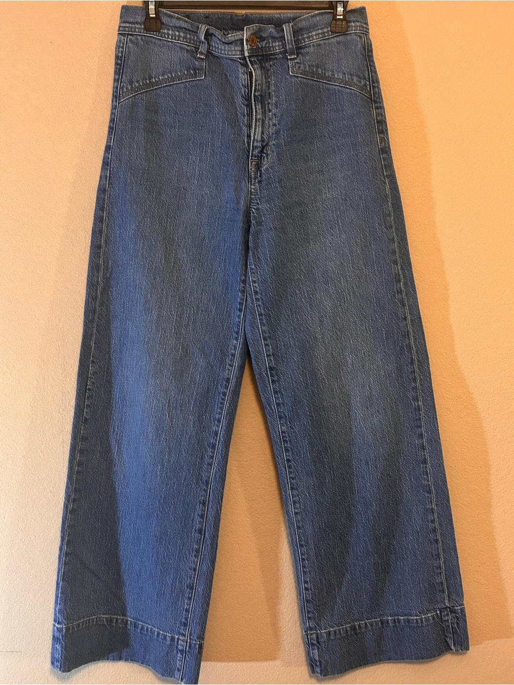 Gap Women’s High-Rise Stride Ankle Wide-Leg Stretch Denim Jeans Blue Size 29|8s